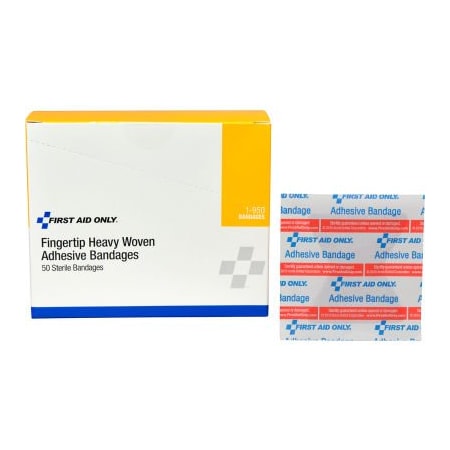 Acme United First Aid Only Heavy Woven Fingertip Bandages, 50/Box, 18PK 1-950-001